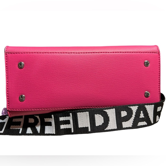 Karl Lagerfeld NWT Amazing Fun Pink Maybelle Satchel Top Handle Crossbody (P033) - Picture 10 of 13